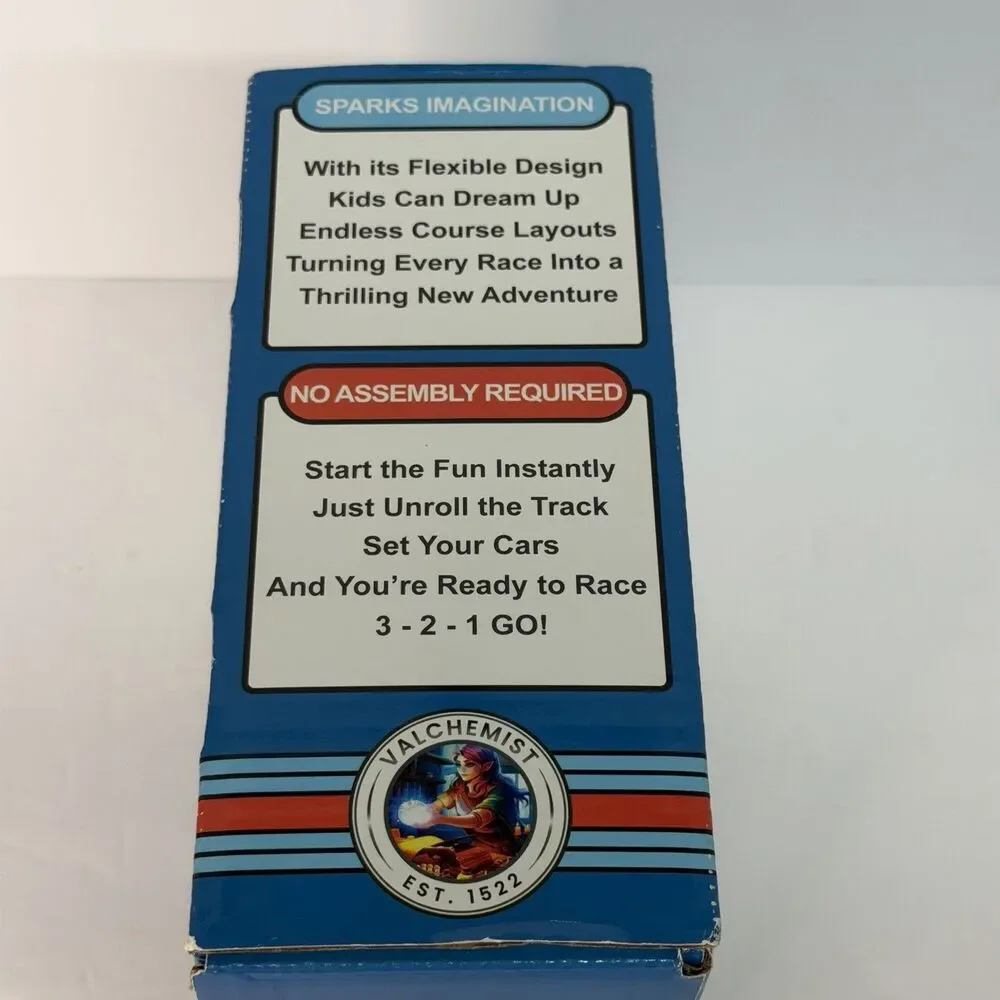 Valchemist FlexTrack 5000 15 Ft Flexible Race Track Hot Wheels 1:64 Blue